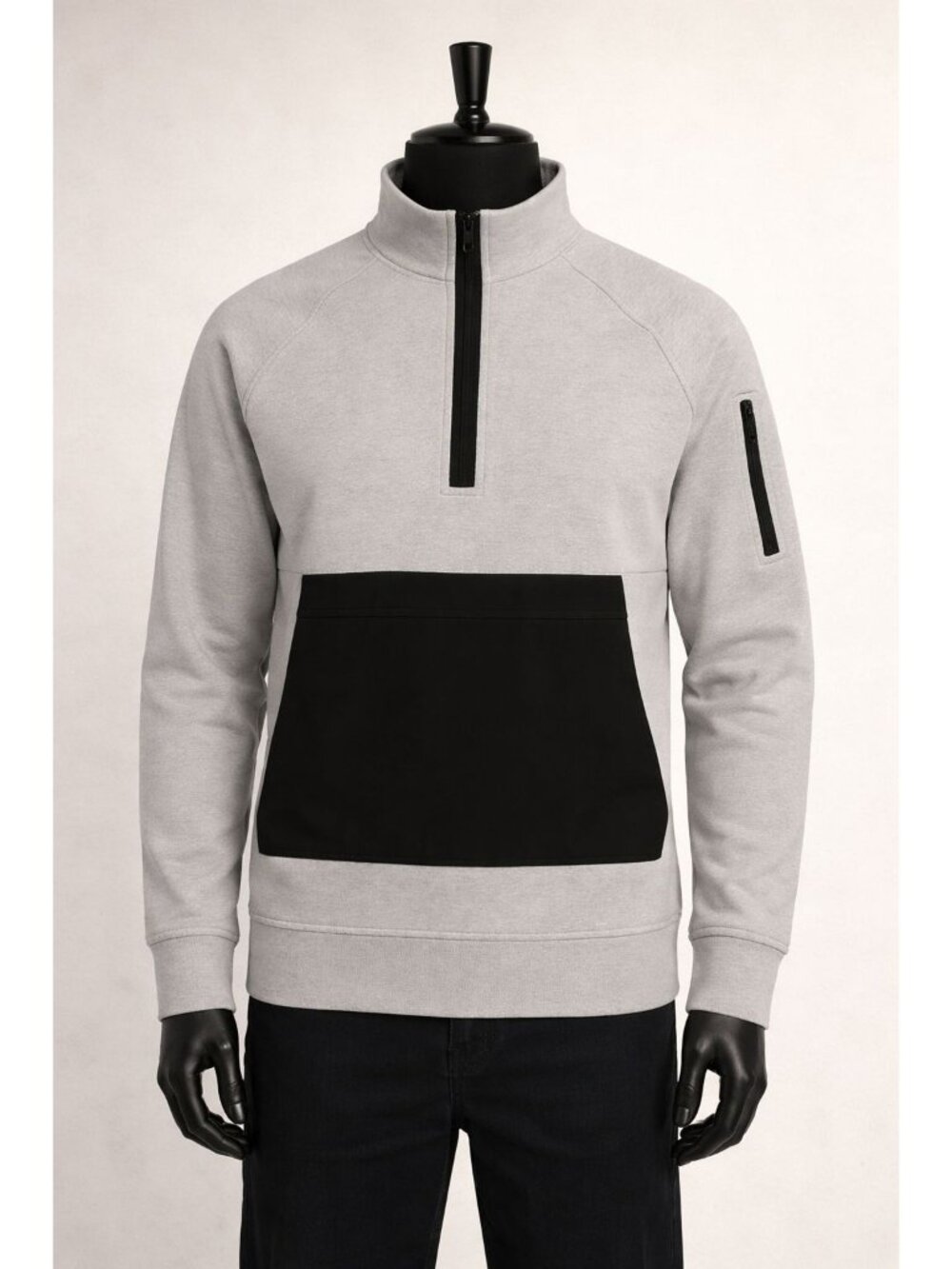Men’s Gray Sport Fleece Half-Zip Pullover Sweatshirt – Size Medium NWT DSG